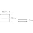 ONE LIGHT 67376/W/W Koutsi biały zewnętrzny kinkiet góra - dół SMD 2835,3000K 2x3W IP54