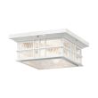 ELSTEAD Beacon Square KL-BEACON-SQUARE-F-WHT 2 Light Flush Mount
