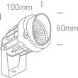 ONE LIGHT 7068/B/W Luino czarna lampa ogrodowa COB LED 6W IP65 kolec