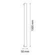 ANTIGO Kinkiet Hoso 150 - Czarny (1500 mm) 4000K 4018
