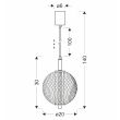 CANDELLUX STUDIO 31-35332 PUMA lampa wisząca 20cm 10W LED 3000K