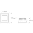 ONE LIGHT 50122D/W/C Stelida biała oprawa typu downlight LED 4000K 22W dark light