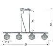 CANDELLUX 34-14092 WIND ZWIS 4X40W G9 CHROM