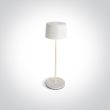 ONE LIGHT 61082A/W Prionia biała bezprzewodowa lampa stołowa IP65 3000K 3,3W czas ładowania 6h czas pracy 9h