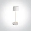 ONE LIGHT 61082A/W Prionia biała bezprzewodowa lampa stołowa IP65 3000K 3,3W czas ładowania 6h czas pracy 9h
