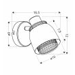 CANDELLUX 91-13750 ALEKSANDRIA LAMPA KINKIET CZARNY 1X40W E14 KLOSZ CZARNY+ZŁOTY