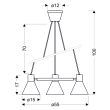 CANDELLUX 33-71156 MORE LAMPA WISZĄCA 3X40W E27 CZARNY MATOWY