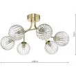 DAR YIS6435 YISKA 6LT SEMI FLUSH GOLD