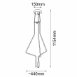 ANTIGO Lampa wisząca no. Vi 3 - Czarna (1154 mm) 5140