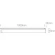 ONE LIGHT 38150E/W biały profil 1m do 38150A 38150B 38150BU 38150C + 4 klipsy mocujące & 4 złącza