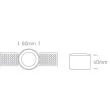 ONE LIGHT 10105TR/B Potamos czarny wpust z oprawką GU10 MR16 50W dark light