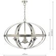DAR SYM0646 SYMBOL 6LT PENDANT SAT CHR