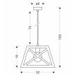 CANDELLUX 31-78520 Origami lampa wisząca czarny 1x40w e27 klosz czarny
