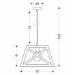 CANDELLUX 31-78520 Origami lampa wisząca czarny 1x40w e27 klosz czarny