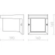 RENDL R12560 HIDE SQ ścienna antracyt 230V E27 13W IP44