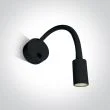 ONE LIGHT 65738A/B/W Stamna czarna przyłóżkowa oprawa COB LED 3000K 3W IP20