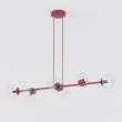 EMIBIG 1645/6 MAGNUS 6 BURGUNDY TRANSPARENT LAMPA WISZĄCA
