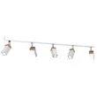 MILAGRO MLP7480 Lampa sufitowa SOLO SAWN WHITE / PATINATED WOOD 5x mini GU10