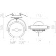 RENDL R12638 KELLY LED DIMM z wpuszczaną podstawą czarna 230V LED 12W 24° 3000K
