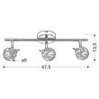 CANDELLUX 93-70302 BOMBOLA LAMPA SUFITOWA LISTWA 3X40W G9 CHROM BEZ ŻARÓWEK