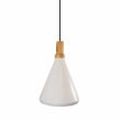 Step into Design ST-5097c Lampa wisząca NORDIC WOODY biało drewniana 25 cm