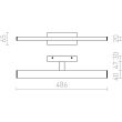 RENDL R12950 PANON LONG ścienna chrom 230V LED 12W IP44 3000K