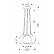 CANDELLUX 33-16416 NUBIA LAMPA WISZĄCA CZARNY 3X60W E27 KLOSZ ZŁOTY