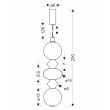 CANDELLUX STUDIO 32-50656 FLORES lampa wisząca 15W LED 3000K