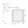 CANDELLUX 21-21090 GLASSIA LAMPA KINKIET CZARNY 1X40 E27 KLOSZ CZARNY+KRYSZTAŁY BEZBARWNE