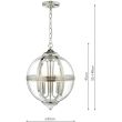DAR VAN0338 VANESSA 3LT PENDANT POL NICKEL/ CLEAR