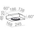 AQFORM 40210 SLEEK distance 111x1 QRLED natynkowy