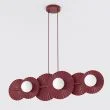 EMIBIG 1729/6 UMBRA 6 BURGUNDY Lampa wisząca