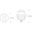 ONE LIGHT 69042B/AL/W Diaselo 2 aluminiowy wpust COB LED 3000K 1W IP67