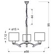 CANDELLUX 33-04208 DRAGA ZWIS 3X60W E27 KREMOWY
