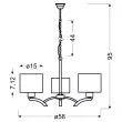 CANDELLUX 33-04208 DRAGA ZWIS 3X60W E27 KREMOWY