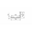 LED LABS 10-0060-30 Profil LED LUMINES typ F surowy 3 m