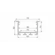 LED LABS 10-0125-30 Profil LED LUMINES typ INSO czarny lakierowany 3 m