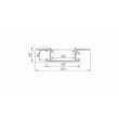 LED LABS 10-0595-10 Profil LUMINES typ Zati czarny lakierowany 1 m