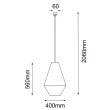 ANTIGO Lampa wisząca Hagata 1 - Beżowa (400 mm) 5127