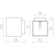 RENDL R12741 TRIP SQ ścienna matowy biały 230V G9 33W
