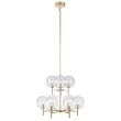 MARKSLOJD 107920 CROWN lampa wisząca 9L Złoty Szczotkowany/Przeźroczysty