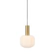 MARKSLOJD 108123 SOBER lampa wisząca Mała 1L Mosiądz/Biały