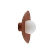 TK-LIGHTING 10937 SLATE BRICK GLASS KINKIET 1XG9
