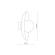 TK-LIGHTING 10937 SLATE BRICK GLASS KINKIET 1XG9