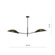EMIBIG 1106/2 LAMPA SUFITOWA LOTUS 2 BLACK/GOLD