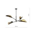 EMIBIG 1106/4 LAMPA SUFITOWA LOTUS 4 BLACK/GOLD