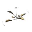 EMIBIG 1106/6 LAMPA SUFITOWA LOTUS 6 BLACK/GOLD