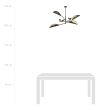 EMIBIG 1106/6 LAMPA SUFITOWA LOTUS 6 BLACK/GOLD