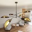 EMIBIG 1106/6 LAMPA SUFITOWA LOTUS 6 BLACK/GOLD