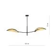 EMIBIG 1108/2 LAMPA SUFITOWA LOTUS 2 BLACK/RATTAN